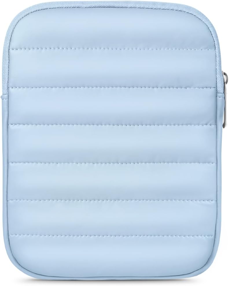 Clezolraa 6-7 Inch Puffy Sleeve Case for 7" Kindle Paperwhite 12th Gen/Colorsoft 2024, 6.8" Kindle Paperwhite 11th Gen, 6" Kindle 11th Gen 2024/2022, Oasis, Protective Pouch Bag, Blue - Image 1